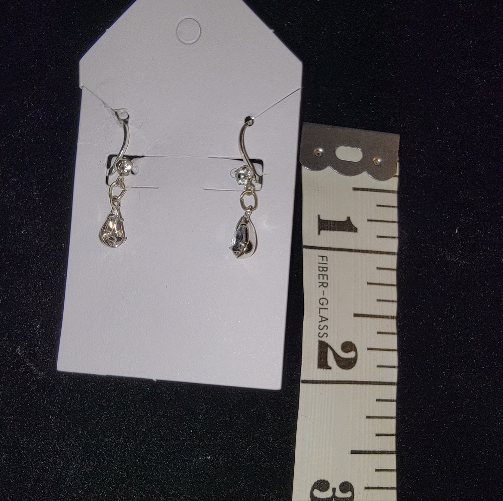 Elegant Silver Tone  Drop Earrings